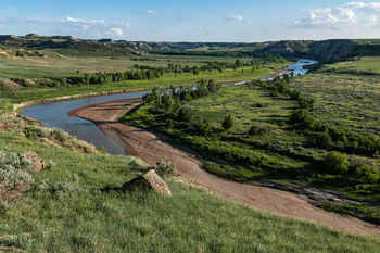 Theodore Roosevelt National Park, south unit, Wind Canyon, Little Missouri River