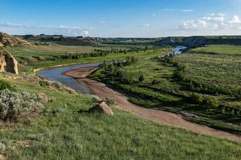 Theodore Roosevelt National Park, south unit, Wind Canyon, Little Missouri River