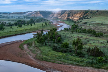 Theodore Roosevelt National Park, south unit, Wind Canyon, Little Missouri River