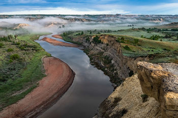Theodore Roosevelt National Park, south unit, Wind Canyon, Little Missouri River