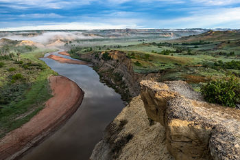Theodore Roosevelt National Park, south unit, Wind Canyon, Little Missouri River