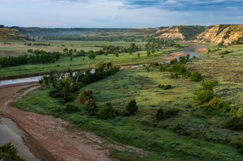 Theodore Roosevelt National Park, south unit, Wind Canyon, Little Missouri River