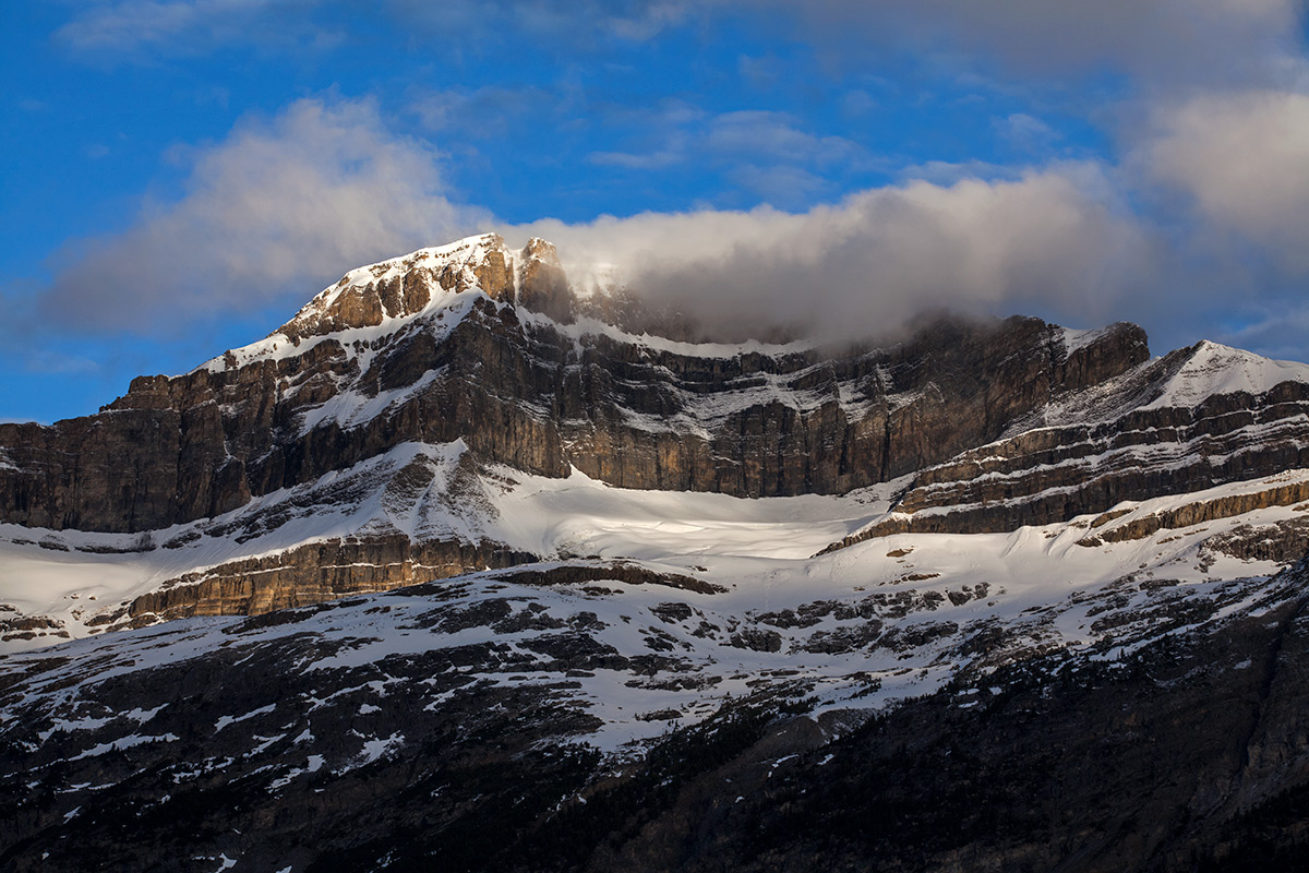 Mt Jimmy Simpson catching early morning sun rays