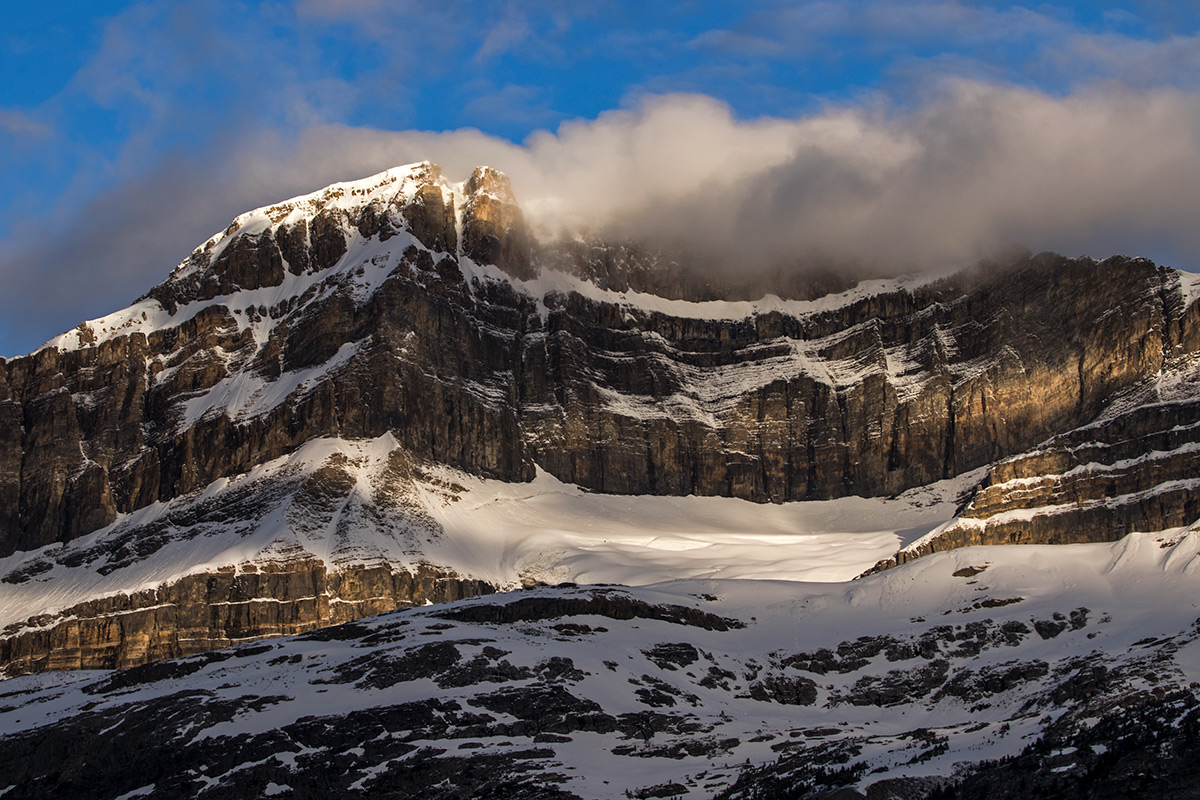 Mt Jimmy Simpson catching early morning sun rays